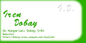 iren dobay business card
